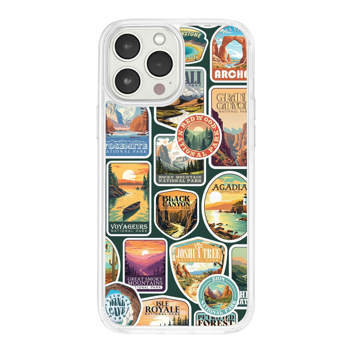National Parks Stickers HD Apple iPhone 14 Series Mag-Safe Phone Case