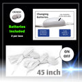 |4 Pairs| 5 Color Flashing LED Light Up Shoe Laces Glow in the Dark White Tie Shoelaces for Sneakers, Skates, 45 inch