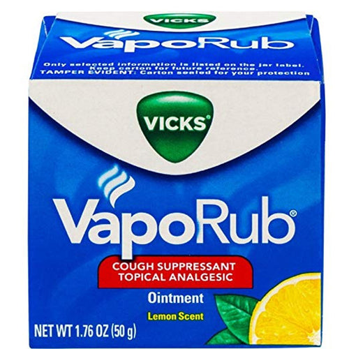 Vicks® VapoRub™ Lemon Scent – Cough Suppressant & Topical Analgesic (1.76 Oz)