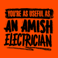 Amish Electrician - Long Sleeve Safety Yellow Hi-Vis T-Shirt