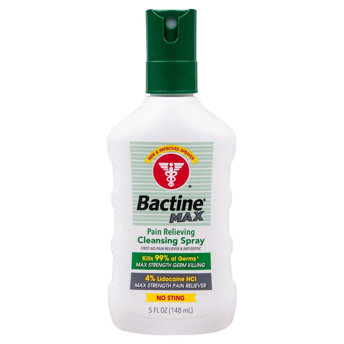 Bactine Max Cleansing Spray, Pain Relieving, 5 Fluid Ounce