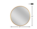 Neu-Type Medium Round Gold Shelves and Drawers Modern Mirror (24 In. H x 24 In.