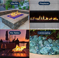 Hiland RGLASS-BB Pit Fire Glass in Bahama Blend Extreme Temperature 10 Pounds.