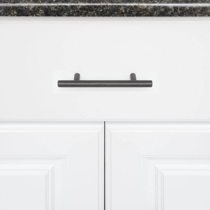Set of 30 - Euro Bar Cabinet Handle, 1/2" diameter, 5.38" length, 3" b/t holes