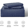 Loves Cabin King Coverlet Set Quilt & 2 Pillow Shams Country Farm Core Blue New