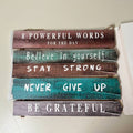 Inspirational Wall Hanging Art Wood String 24 x 12" Brown Green Blue Rustic New