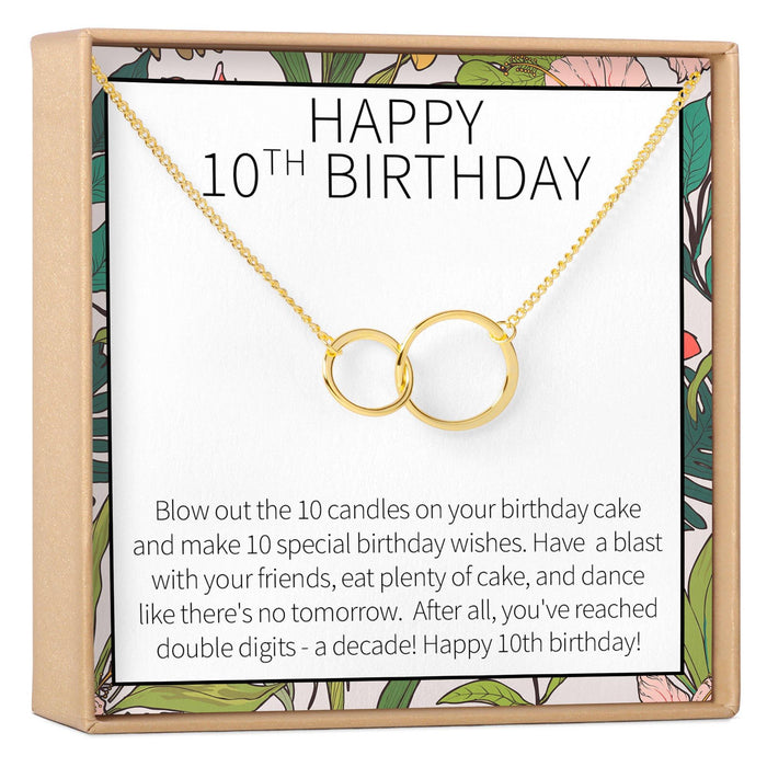 10th Birthday Gift Necklace, Multiple Styles