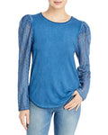 Cupio Lace Puff Sleeve Top, Size Large
