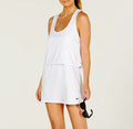 Nike Womens White Sleeveless Scoop Neck Top, Size Large