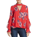 Banjara Womens Floral Print Ruffle Blouse