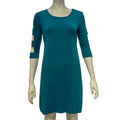 Jm Collection Petite Lattice-Sleeve Shift Dress, Size PM