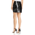 Sunset and Spring Womens Patent Bow Mini Skirt, Black, Size XS