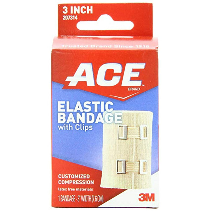 ACE Brand Elastic Bandage With Clips 3 Inch