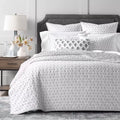 Sky Scallop Reversible Coverlet 100% cotton Full / Queen
