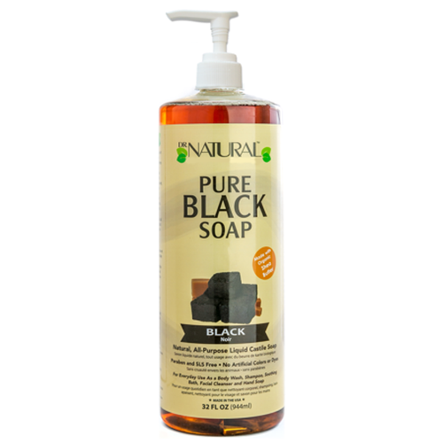Dr. Natural Pure Castile Liquid Black Soap - 32 Fl Oz