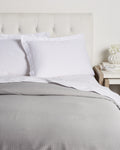 Sferra Minello Duvet Cover, Silver, Size Full-Queen