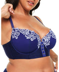Adore Me Womens Britta Contour Demi Bra - Dark Blue, Size 38I