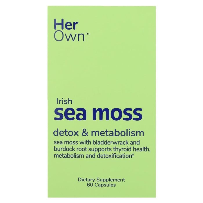 Her Own Irish Sea Moss – 60 Capsules – Raw Organic Sea Moss for Immune Support, Thyroid Health & Radiant Skin
