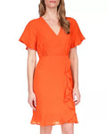 Michael Michael Kors Womens Wrap Mini Dress, Size XL