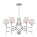 World Imports Millau 5-light Chrome Chandelier With Fabric Shade