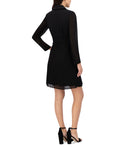 Vince Camuto Signature-Stretch Pleated-Chiffon Dress, Size 10