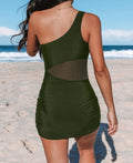 Cupshe Asymmetrical Mesh Waist Swim Dress, Size Small