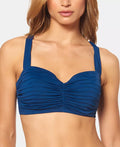 Bleu Rod Beattie Beachy Keen Shirred Bandeau Underwire Bra Bikini Top, 38D
