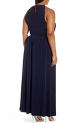 MICHAEL Michael Kors Womens Plus Halter Keyhole Maxi Dress