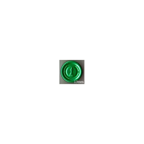 Belly Button Bag Seals-13 mm vial Seals Green