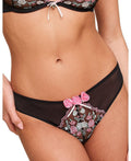 Adore Me Levana Womens Brazilian Panty - Floral Black, Large