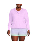 Lands End Long Sleeve Hooded Full Zip Upf 50 Rash Guard, Size 1X