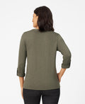 Cable and Gauge Womens Pintuck Pleat Henley Top - Dry Oregano, Small
