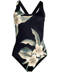 Lands End Long Torso X-Back High Leg Tugless One Piece Swimsuit, 4L