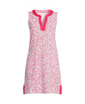 Lands End Womens Cotton Jersey Notch Neck Dress -medium