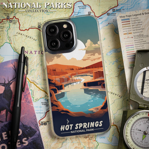 National Parks Hot Springs HD Apple iPhone 16 Mag-Safe Phone Case