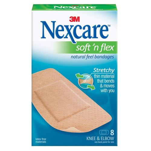 Nexcare Soft 'n Flex, Bandages, Natural Feel, Knee & Elbow