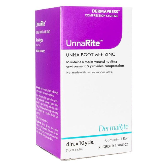 DermaRite UnnaRite™ Zinc Oxide Unna Boot – 4" x 10 Yards