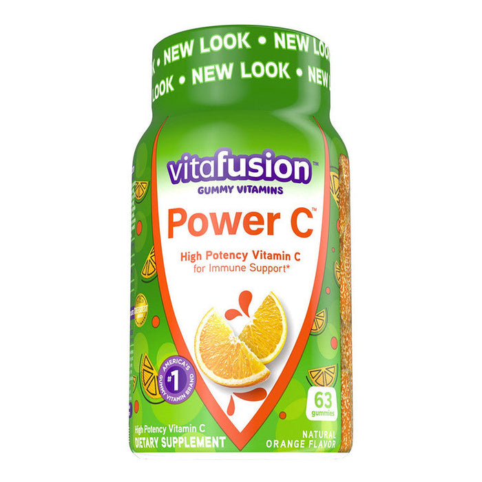 Vitafusion Power C Natural Orange Flavor Gummy Vitamins Dietary Supplement 63 Ct Bottle