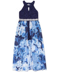 Speechless Girls Glitter-Lace Walk-Through Maxi Dress