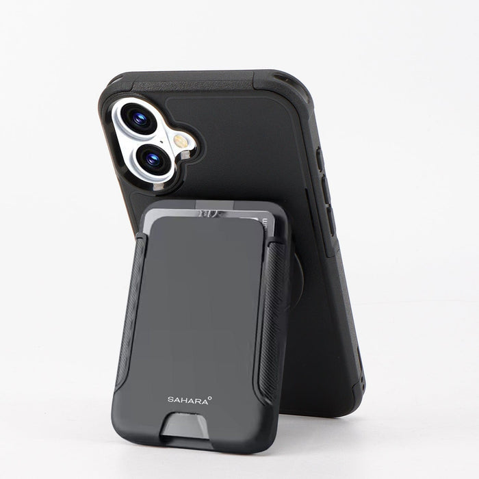 iPhone 16 Rugged Wallet Case with Kickstand - MagSafe, Card Holder | Raider Series