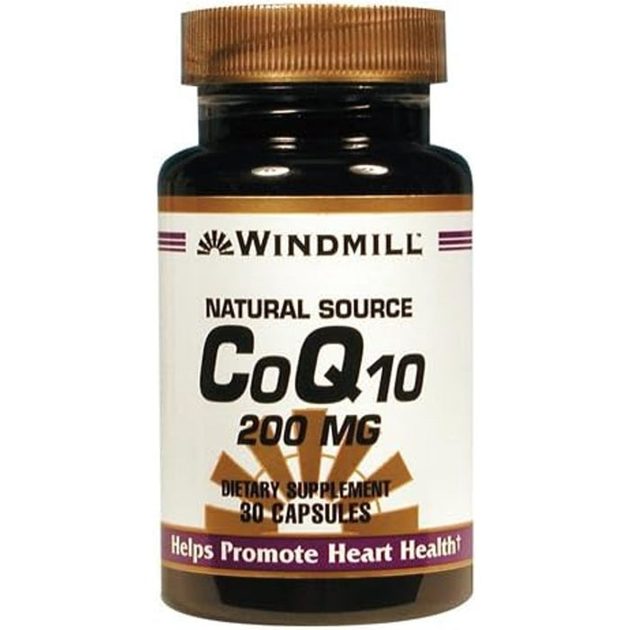 Windmill® Natural Source CoQ10 200 mg – Cardiovascular &amp; Energy Support (Capsules)