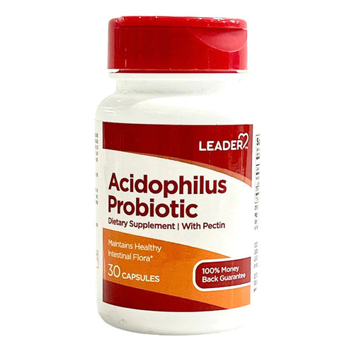 Leader Acidophilus Probiotic, Digestive Health Support, 30 Dietary Capsules