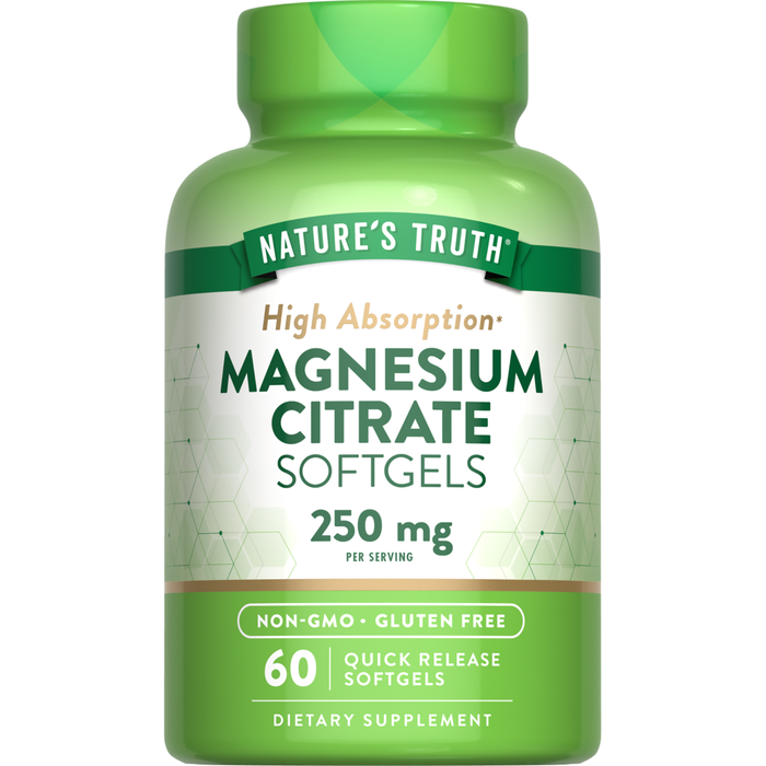 Nature's Truth Magnesium Citrate, High Absorption, 250 Mg, Softgels