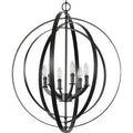 Progress Lighting Equinox Collection Black Six-Light Sphere Pendant