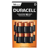 Duracell D Alkaline Batteries, 14-count - Open Box