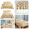 DaDa Bedding Yellow Fleur Duvet Cover, Sheets & Valance Set