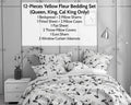 DaDa Bedding Yellow Fleur Floral Bed in a Bag Set - Ivory Botanical