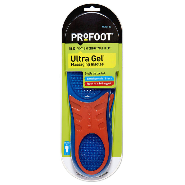 Profoot® Ultra Gel Insoles – Men’s Sizes 8-13 (1 Pair)