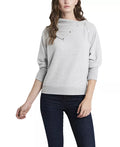 Vince Camuto Womens Fold Over Neck Long Sleeve Top