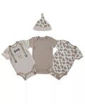 Chickpea Baby Boys 4-PC. Printed Cotton Bodysuits & Hat Set